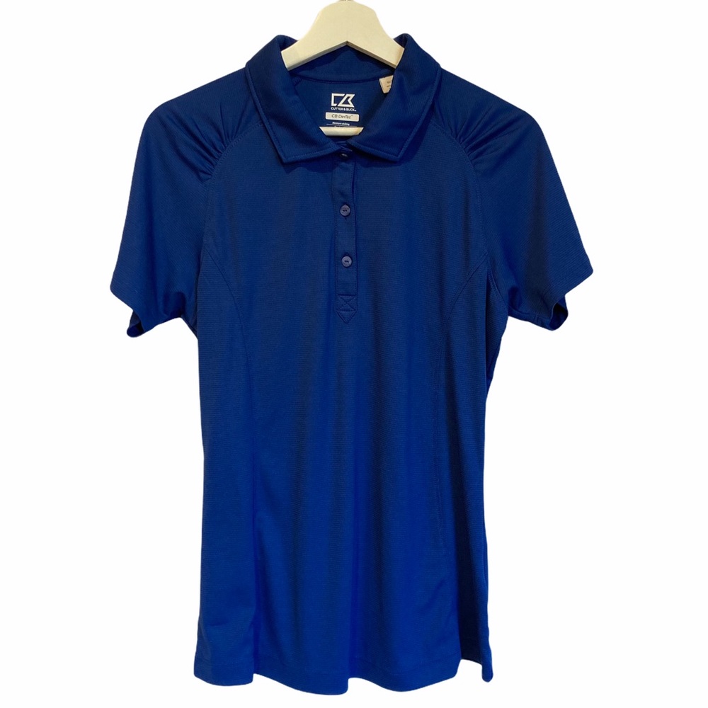 CUTTER & BUCK LADIES BLUE DryTec POLO SIZE MEDIUM